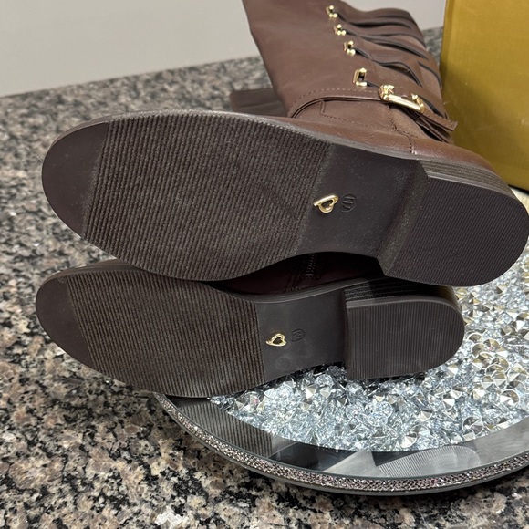 Thalia Sodi Veronica Dark Brown Heeled Boots Riding Boots NWT 7 - Picture 12 of 15